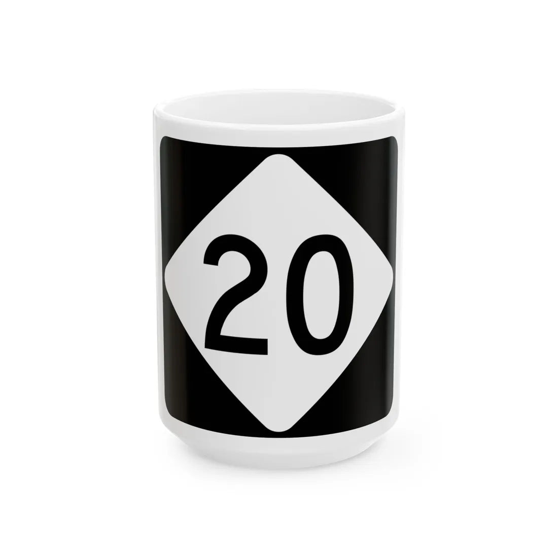NC 20 (North Carolina) (Road Sign) White Coffee Mug 15oz - Go Mug Yourself