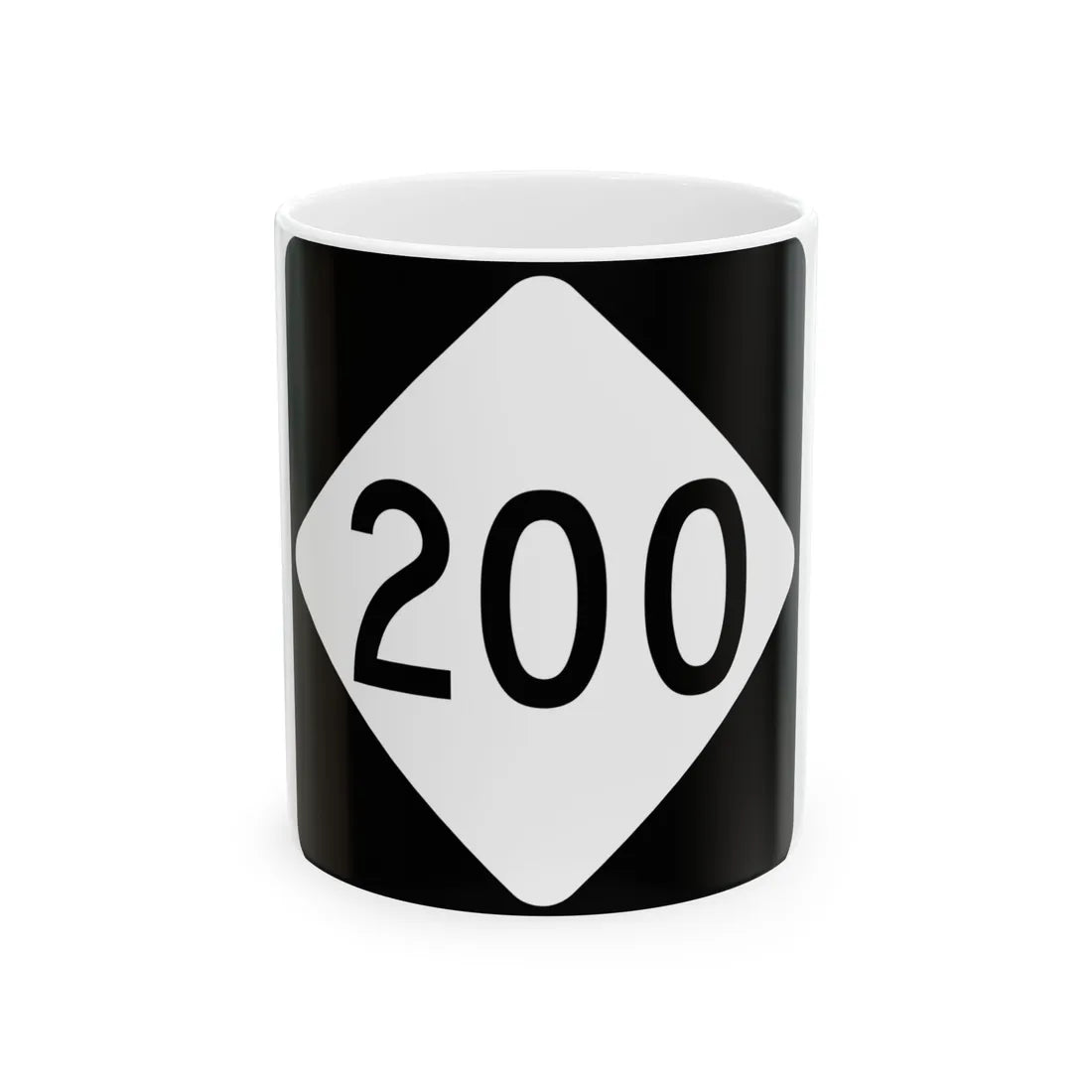 NC 200 (North Carolina) (Road Sign) White Coffee Mug 11oz - Go Mug Yourself