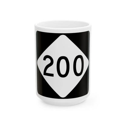 NC 200 (North Carolina) (Road Sign) White Coffee Mug 15oz - Go Mug Yourself