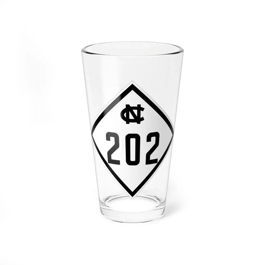 NC 202 1945 (North Carolina) (Road Sign) Pint Glass 16oz 16oz - Go Mug Yourself