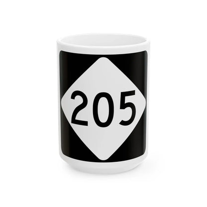 NC 205 (North Carolina) (Road Sign) White Coffee Mug 15oz - Go Mug Yourself