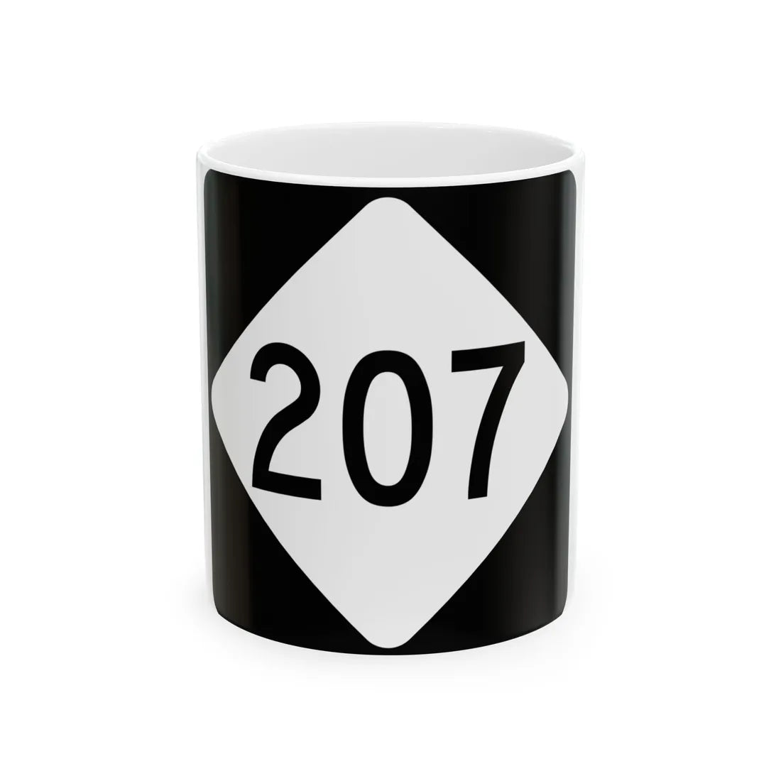 NC 207 (North Carolina) (Road Sign) White Coffee Mug 11oz - Go Mug Yourself