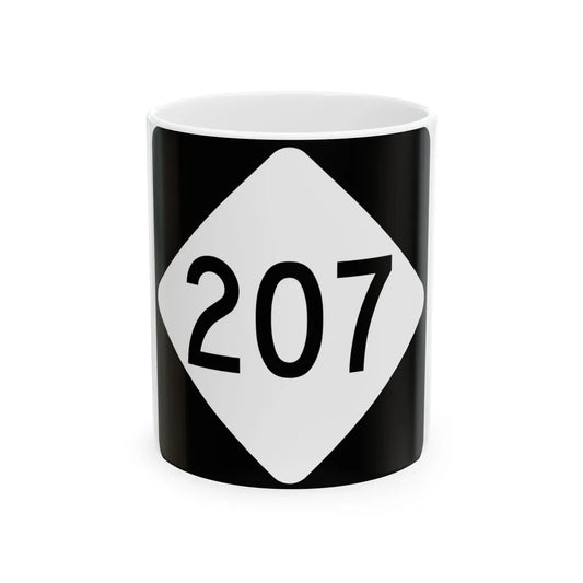 NC 207 (North Carolina) (Road Sign) White Coffee Mug 11oz - Go Mug Yourself