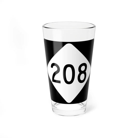 NC 208 (North Carolina) (Road Sign) Pint Glass 16oz 16oz - Go Mug Yourself
