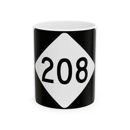 NC 208 (North Carolina) (Road Sign) White Coffee Mug 11oz - Go Mug Yourself
