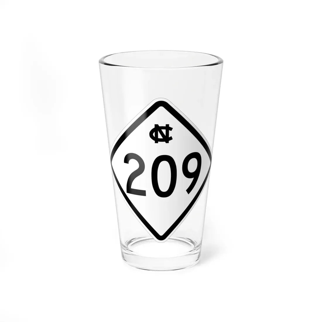 NC 209 1957 (North Carolina) (Road Sign) Pint Glass 16oz 16oz - Go Mug Yourself