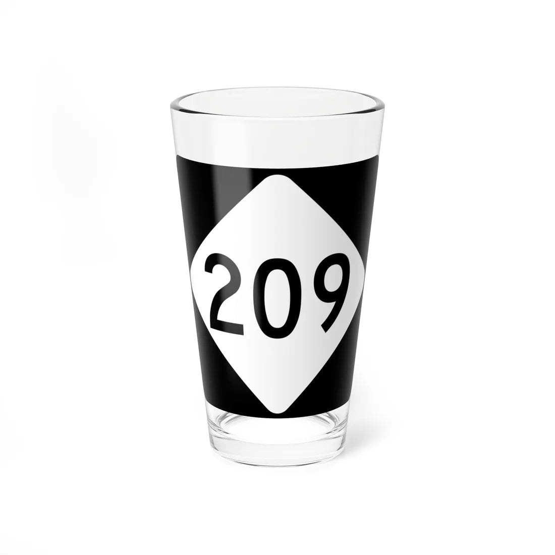 NC 209 (North Carolina) (Road Sign) Pint Glass 16oz 16oz - Go Mug Yourself