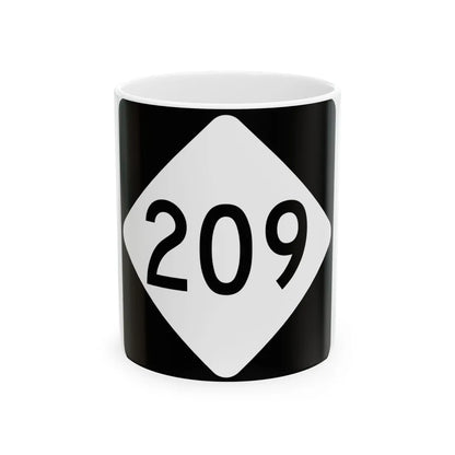 NC 209 (North Carolina) (Road Sign) White Coffee Mug 11oz - Go Mug Yourself