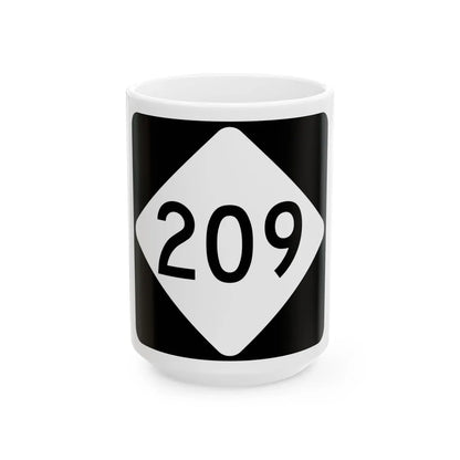 NC 209 (North Carolina) (Road Sign) White Coffee Mug 15oz - Go Mug Yourself