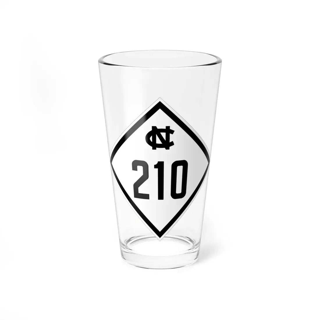NC 210 1945 (North Carolina) (Road Sign) Pint Glass 16oz 16oz - Go Mug Yourself