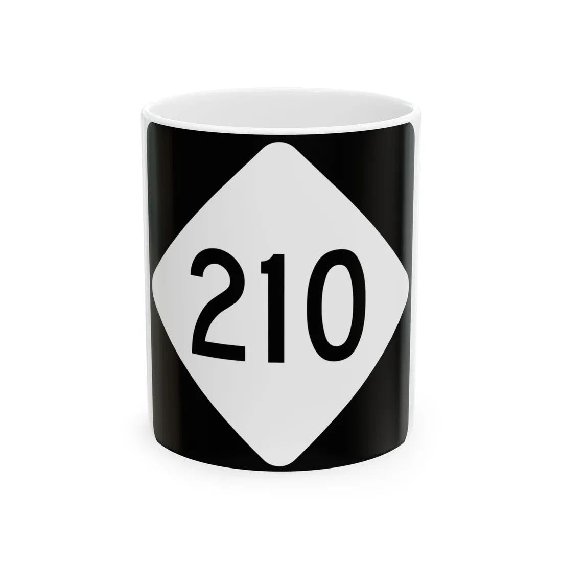 NC 210 (North Carolina) (Road Sign) White Coffee Mug 11oz - Go Mug Yourself