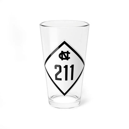 NC 211 1945 (North Carolina) (Road Sign) Pint Glass 16oz 16oz - Go Mug Yourself