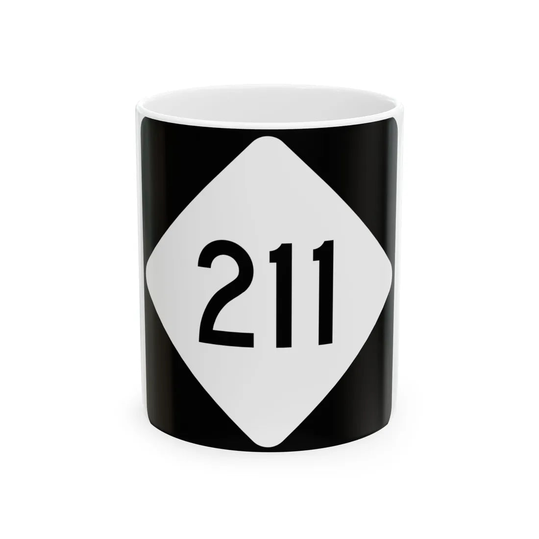 NC 211 (North Carolina) (Road Sign) White Coffee Mug 11oz - Go Mug Yourself