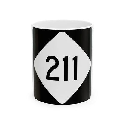 NC 211 (North Carolina) (Road Sign) White Coffee Mug 11oz - Go Mug Yourself