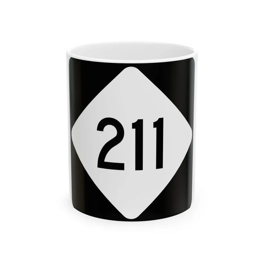 NC 211 (North Carolina) (Road Sign) White Coffee Mug 11oz - Go Mug Yourself