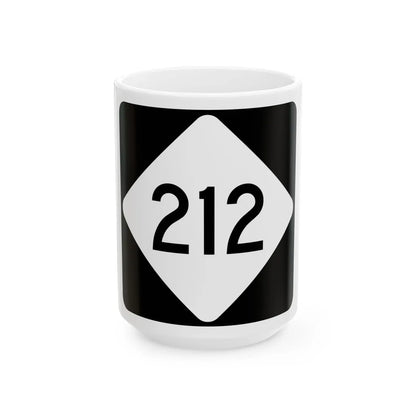 NC 212 (North Carolina) (Road Sign) White Coffee Mug 15oz - Go Mug Yourself