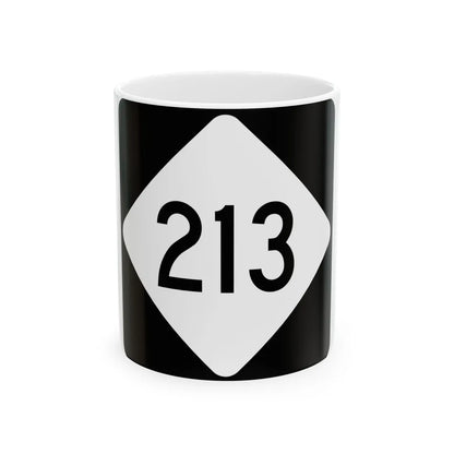 NC 213 (North Carolina) (Road Sign) White Coffee Mug 11oz - Go Mug Yourself