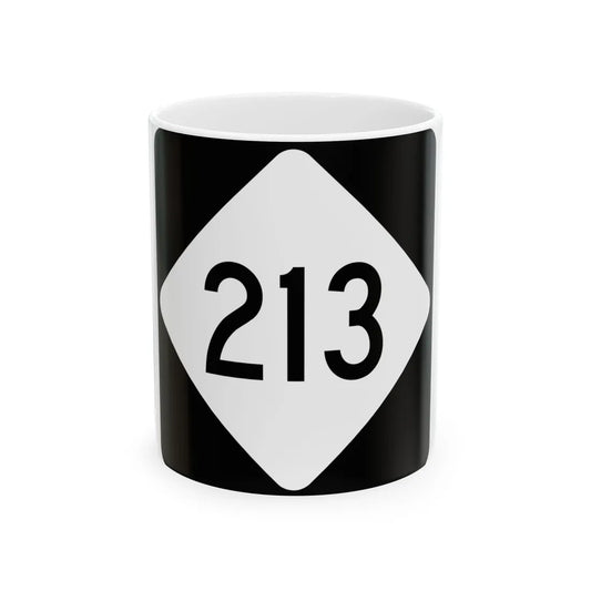 NC 213 (North Carolina) (Road Sign) White Coffee Mug 11oz - Go Mug Yourself