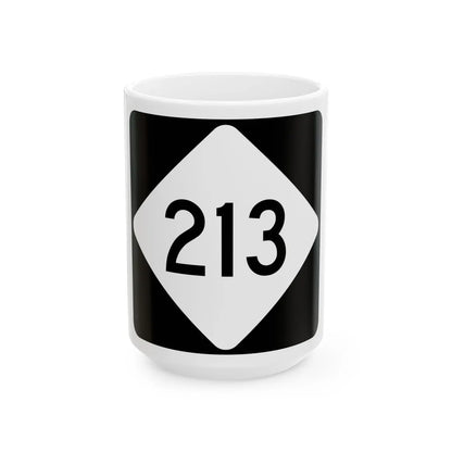NC 213 (North Carolina) (Road Sign) White Coffee Mug 15oz - Go Mug Yourself
