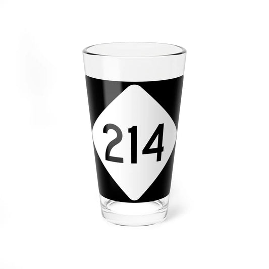 NC 214 (North Carolina) (Road Sign) Pint Glass 16oz 16oz - Go Mug Yourself