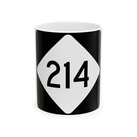 NC 214 (North Carolina) (Road Sign) White Coffee Mug 11oz - Go Mug Yourself