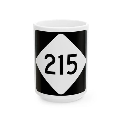 NC 215 (North Carolina) (Road Sign) White Coffee Mug 15oz - Go Mug Yourself