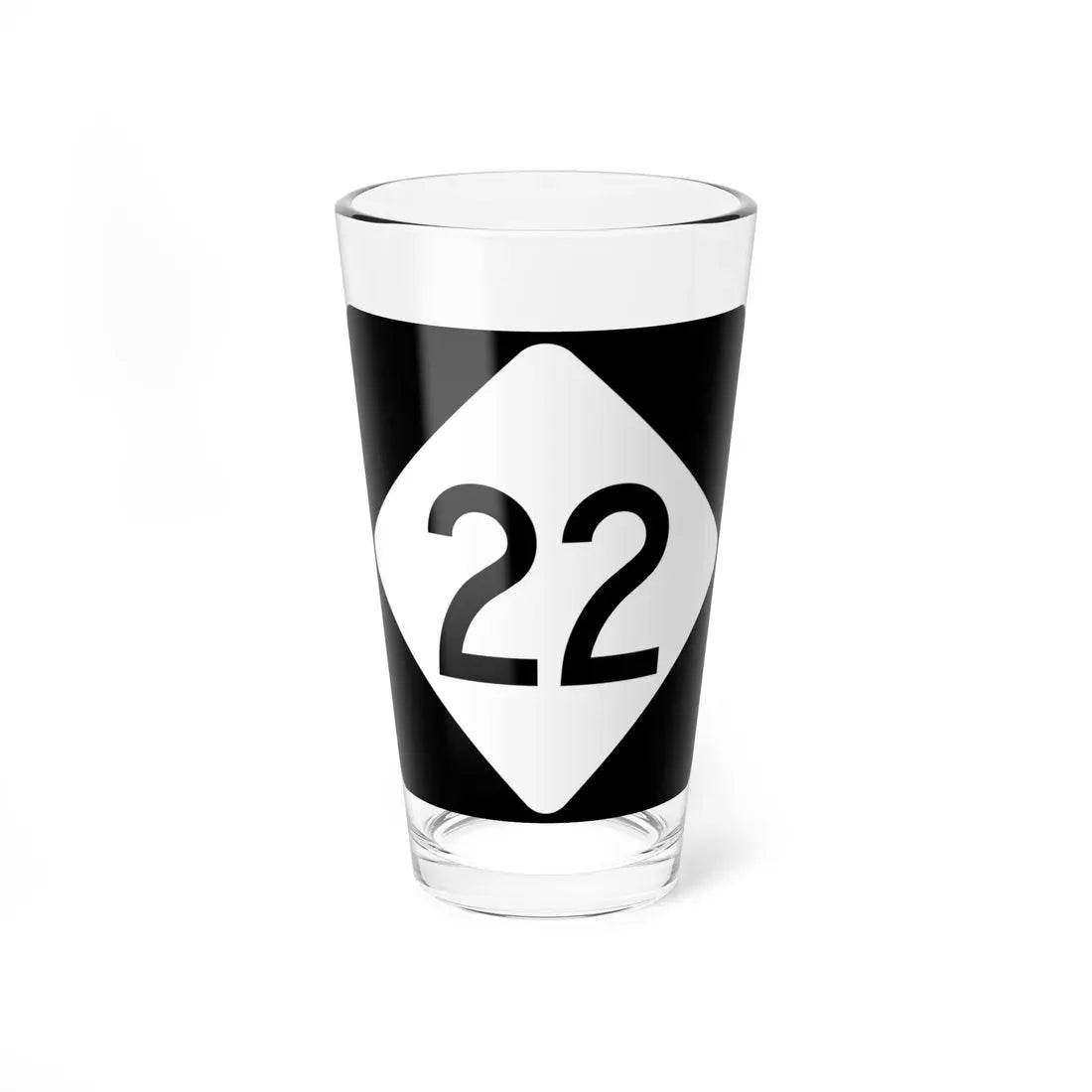 NC 22 (North Carolina) (Road Sign) Pint Glass 16oz 16oz - Go Mug Yourself