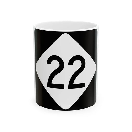 NC 22 (North Carolina) (Road Sign) White Coffee Mug 11oz - Go Mug Yourself