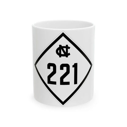 NC 221 1945 (North Carolina) (Road Sign) White Coffee Mug 11oz - Go Mug Yourself