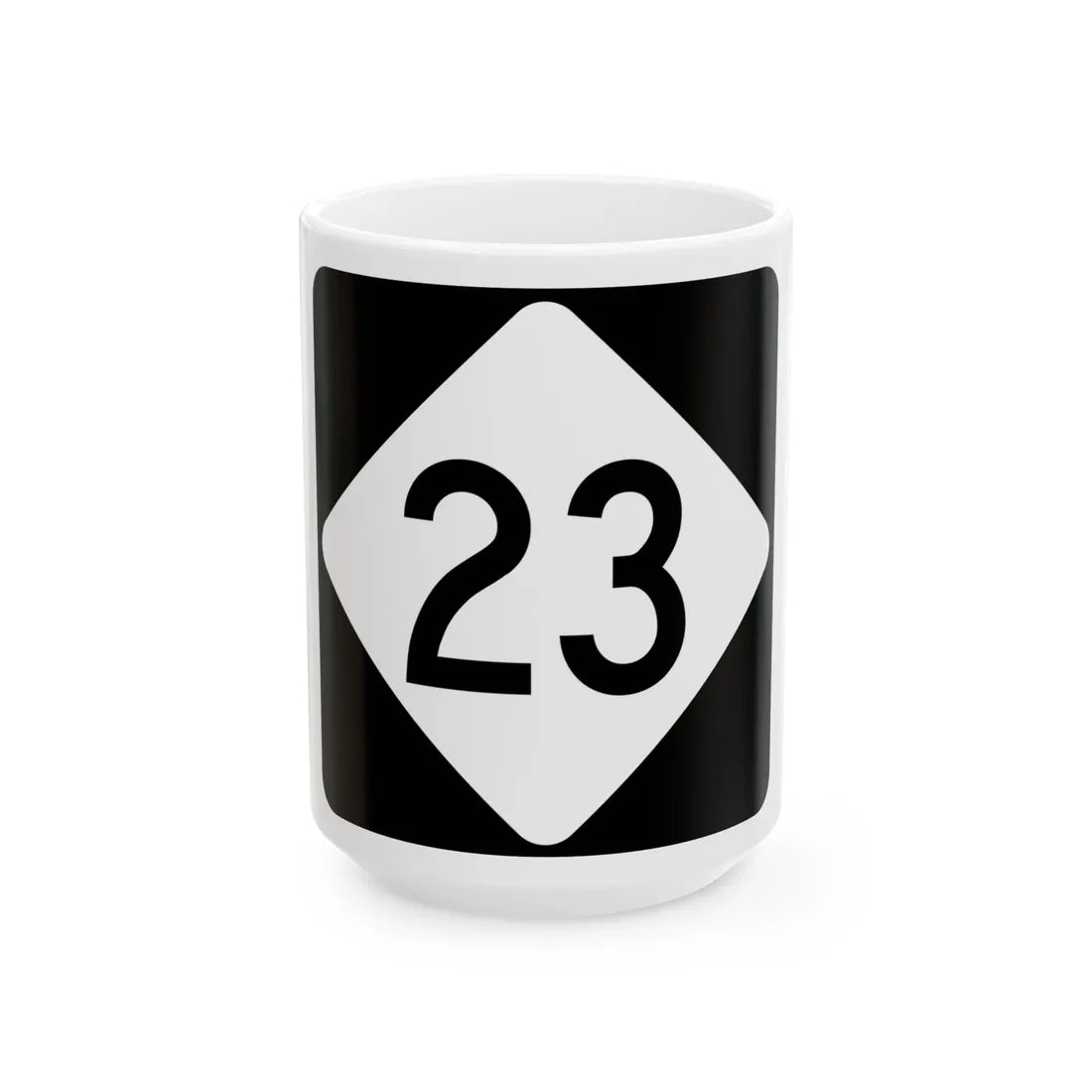 NC 23 (North Carolina) (Road Sign) White Coffee Mug 15oz - Go Mug Yourself