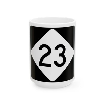 NC 23 (North Carolina) (Road Sign) White Coffee Mug 15oz - Go Mug Yourself