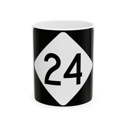 NC 24 (North Carolina) (Road Sign) White Coffee Mug 11oz - Go Mug Yourself