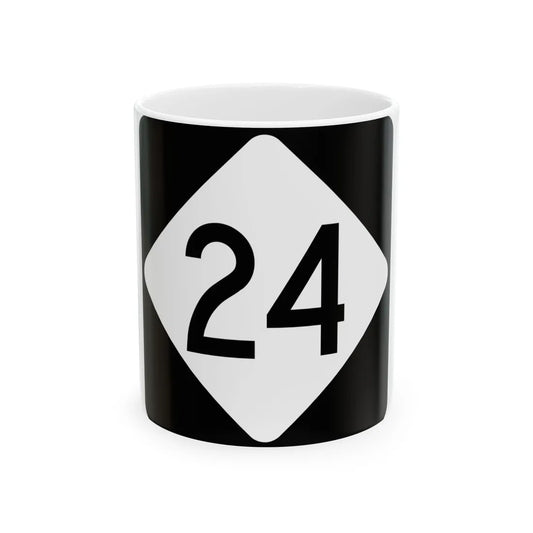 NC 24 (North Carolina) (Road Sign) White Coffee Mug 11oz - Go Mug Yourself