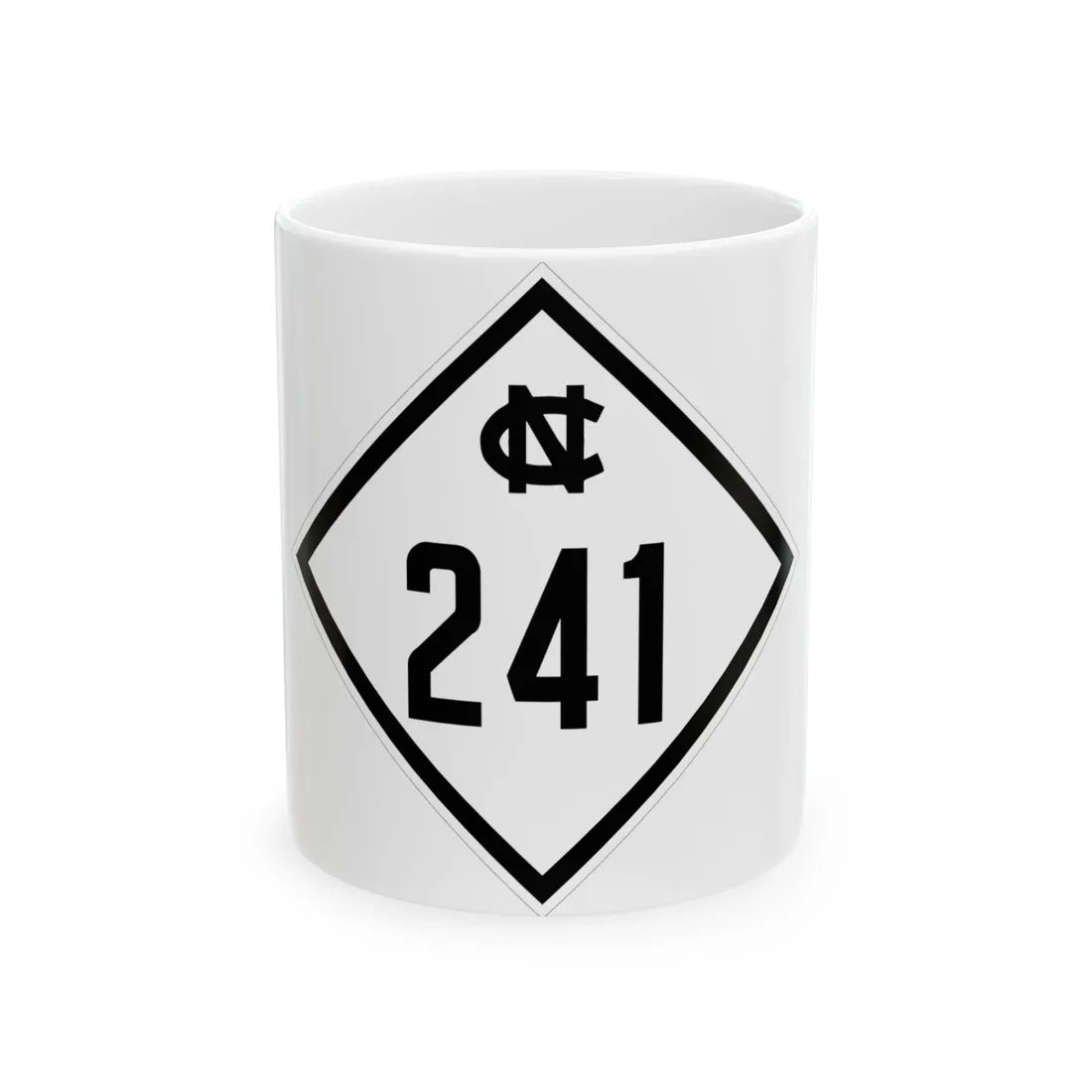 NC 241 1945 (North Carolina) (Road Sign) White Coffee Mug 11oz - Go Mug Yourself