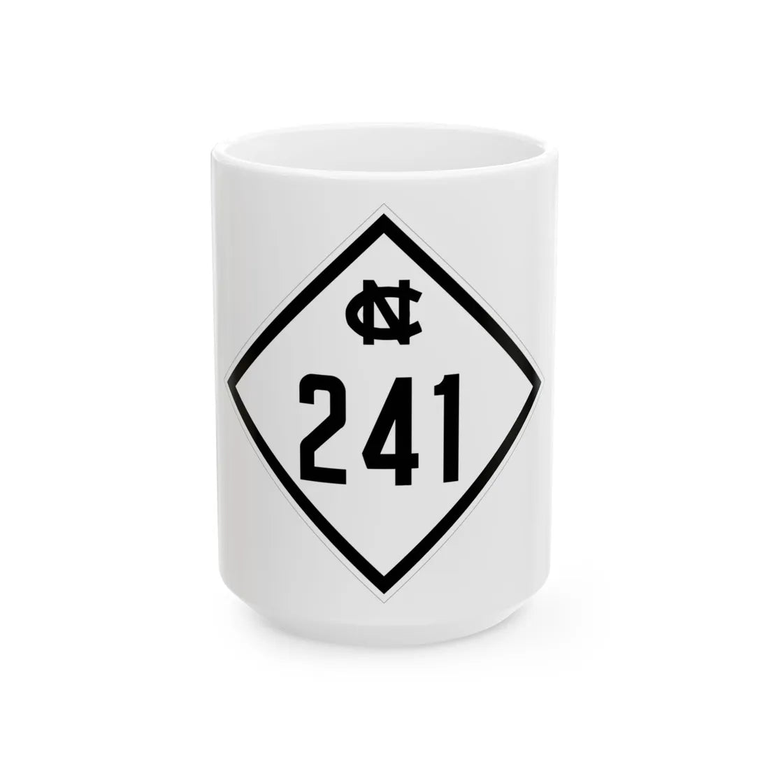 NC 241 1945 (North Carolina) (Road Sign) White Coffee Mug 15oz - Go Mug Yourself