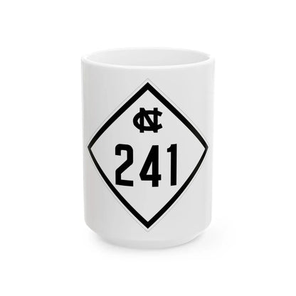 NC 241 1945 (North Carolina) (Road Sign) White Coffee Mug 15oz - Go Mug Yourself