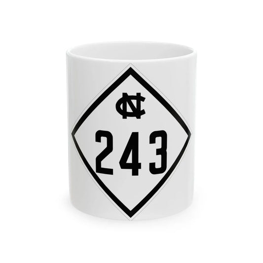 NC 243 1945 (North Carolina) (Road Sign) White Coffee Mug 11oz - Go Mug Yourself