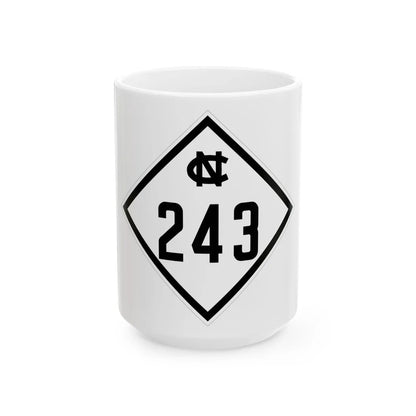 NC 243 1945 (North Carolina) (Road Sign) White Coffee Mug 15oz - Go Mug Yourself