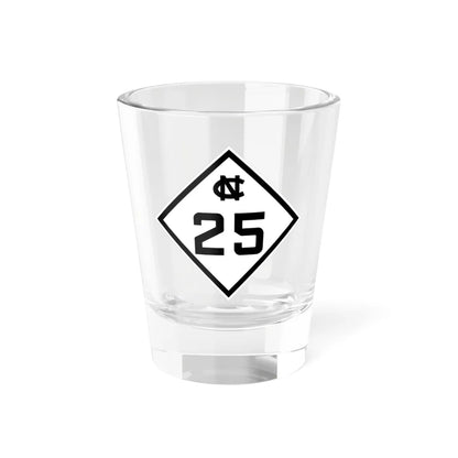 NC 25 1945 (North Carolina) (Road Sign) Shot Glass 1.5oz 1.5oz - Go Mug Yourself