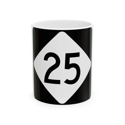 NC 25 (North Carolina) (Road Sign) White Coffee Mug 11oz - Go Mug Yourself