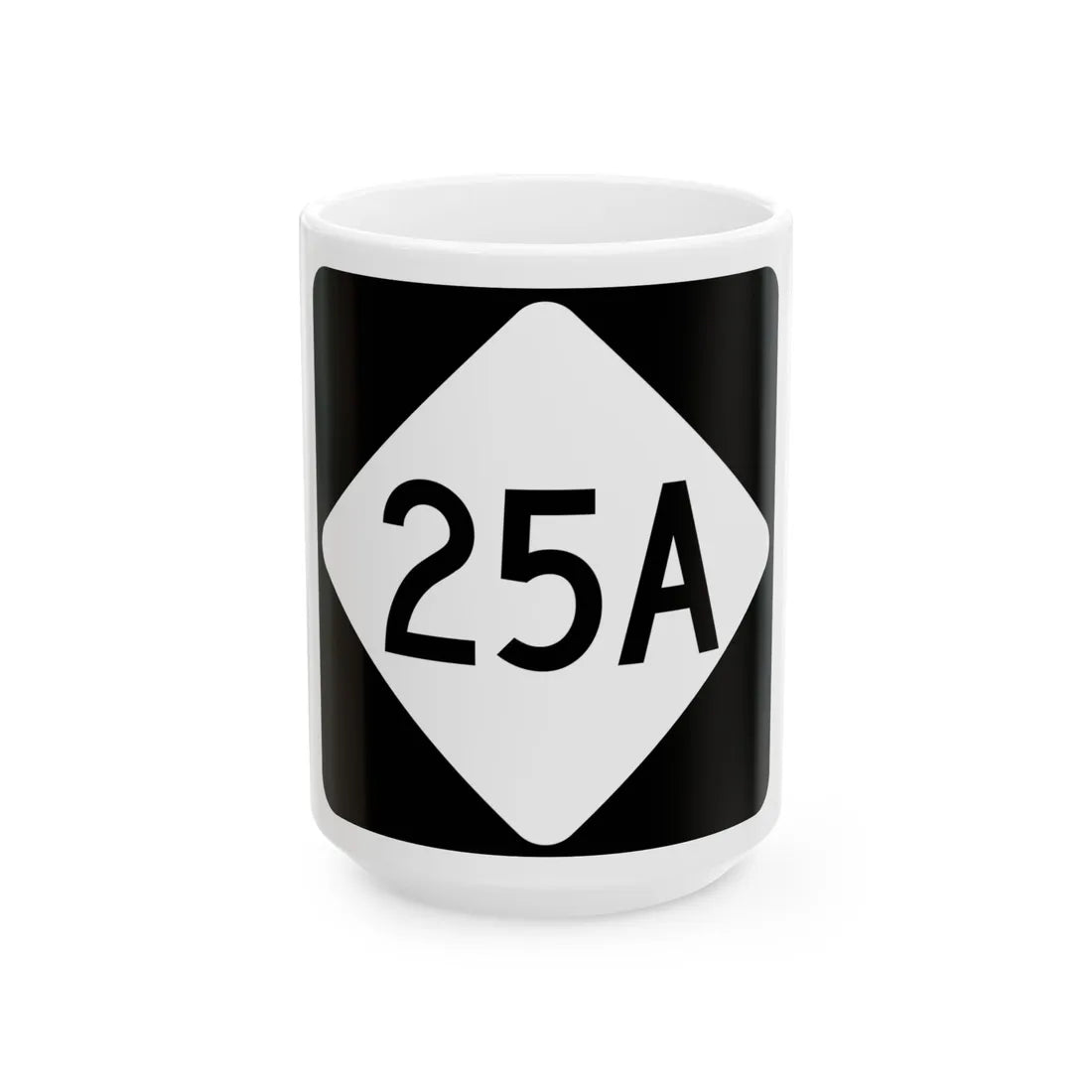 NC 25A (North Carolina) (Road Sign) White Coffee Mug 15oz - Go Mug Yourself