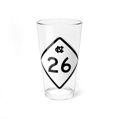 NC 26 1957 (North Carolina) (Road Sign) Pint Glass 16oz 16oz - Go Mug Yourself