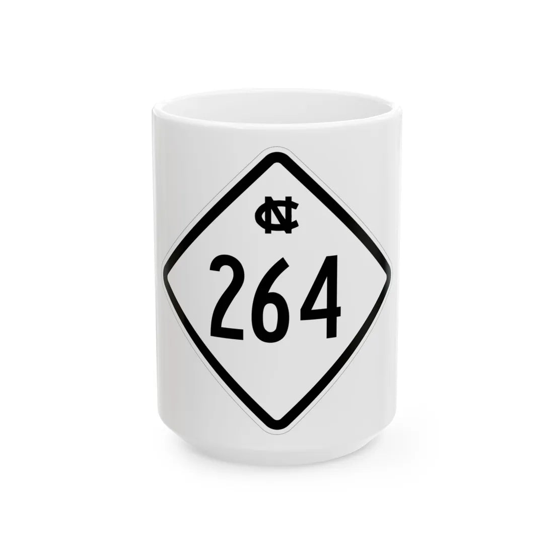 NC 264 1957 (North Carolina) (Road Sign) White Coffee Mug 15oz - Go Mug Yourself
