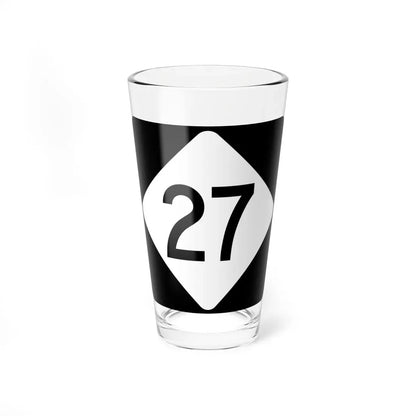 NC 27 (North Carolina) (Road Sign) Pint Glass 16oz 16oz - Go Mug Yourself