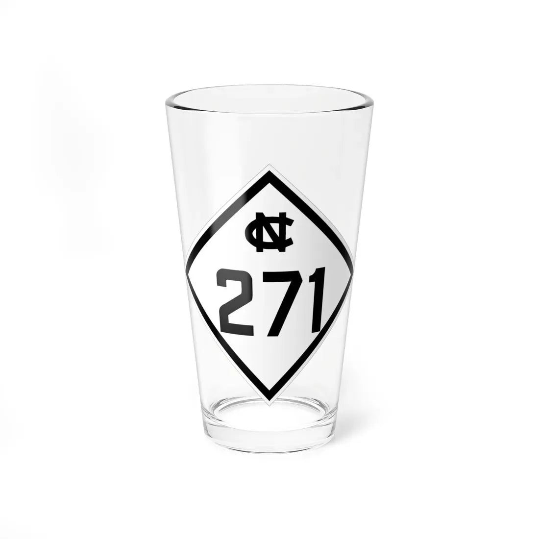 NC 271 1945 (North Carolina) (Road Sign) Pint Glass 16oz 16oz - Go Mug Yourself