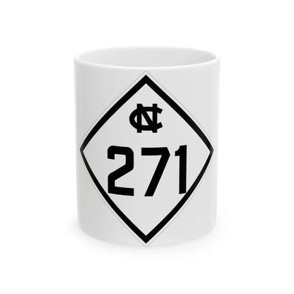 NC 271 1945 (North Carolina) (Road Sign) White Coffee Mug 11oz - Go Mug Yourself