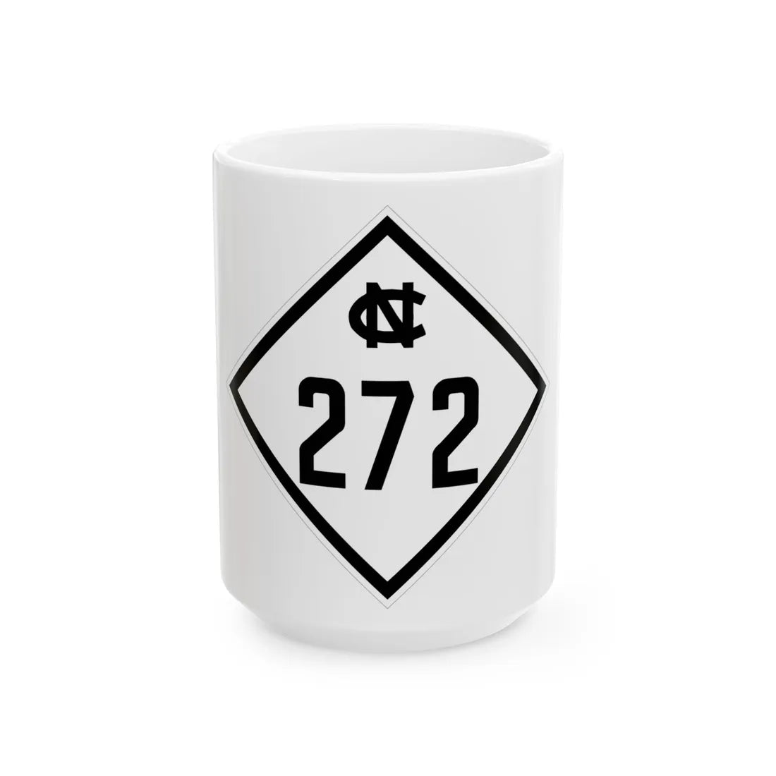 NC 272 1945 (North Carolina) (Road Sign) White Coffee Mug 15oz - Go Mug Yourself