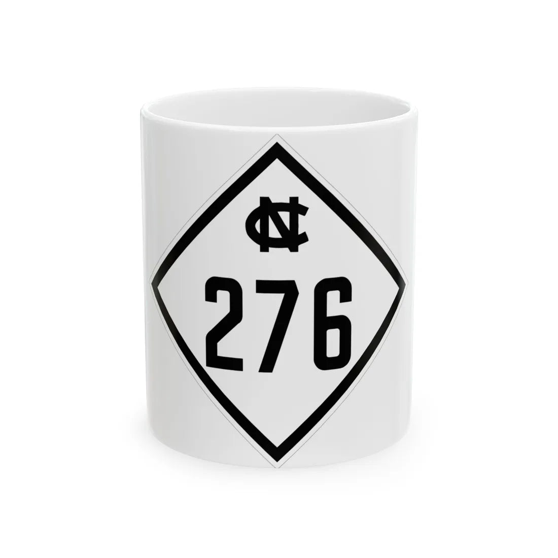 NC 276 1945 (North Carolina) (Road Sign) White Coffee Mug 11oz - Go Mug Yourself