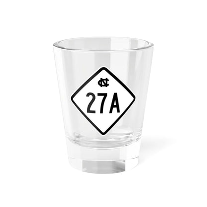 NC 27A 1957 (North Carolina) (Road Sign) Shot Glass 1.5oz 1.5oz - Go Mug Yourself