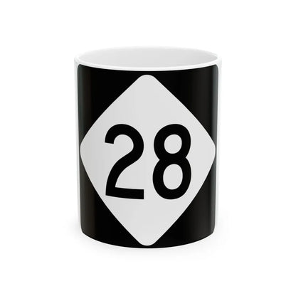 NC 28 (North Carolina) (Road Sign) White Coffee Mug 11oz - Go Mug Yourself